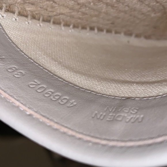 Gucci white Gg canvas leather trim espadrilles flats | size 39 - Picture 5 of 6